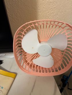 Small Pink Desktop Fan