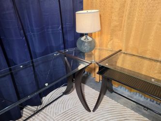 Title: L-Shaped Glass Computer Desk with Keyboard Tray – Modern Home Office