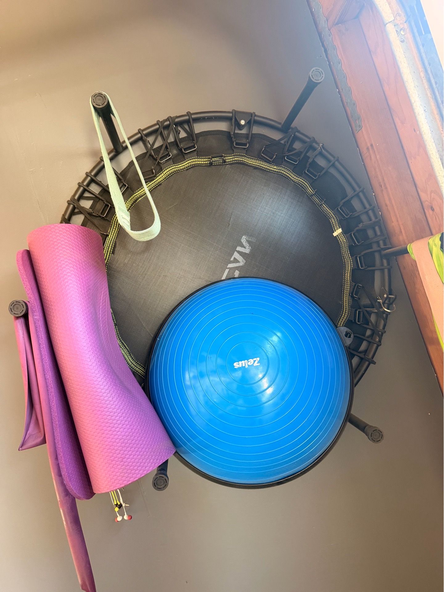 Yoga mat/ Ball/ Bose Ball/ bands / trampoline