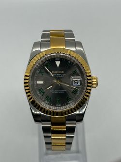 Seiko mod Datejust Wimbledon dial