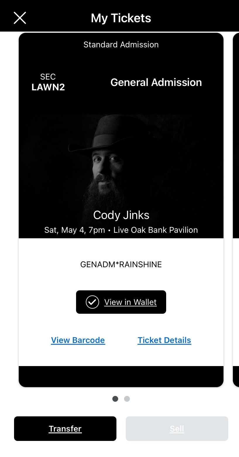  Cody Jinks tickets