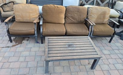 $400  PATIO SET CUSHIONS ARE FREE IF YOU WANT THEM WITH PURCHASE