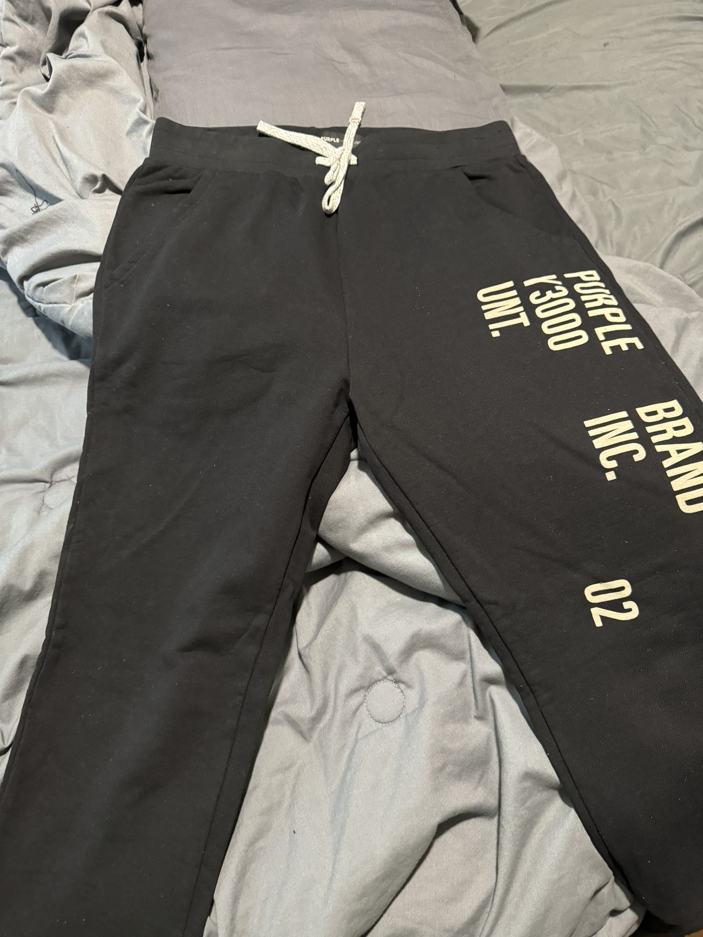 purple brand p407 history joggers size small