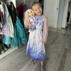 Costumes Dress Frozen for girl 4-6 years 