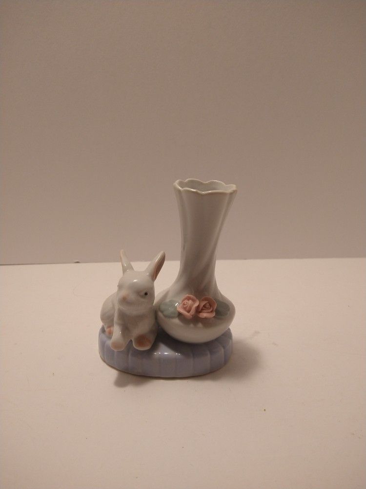 Bunny Rabbit Ceramic Bud Vase 