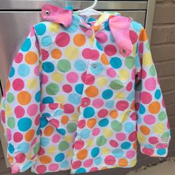 Oshkosh B'Gosh Rain- Wind jacket Multi colored polka-dot size 5