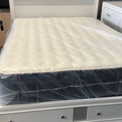 Miranda Queen Platform Storage Bedroom set Of 4 Pc 