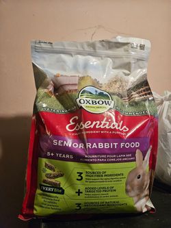 Oxbow Senior Rabbit Food 8 lb Bag Essentials Pellets Food for Aging Rabbits 5+ Years