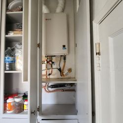 Tankless Boiler Water Heater with De-Scaler- Cheap Used Parts - Working