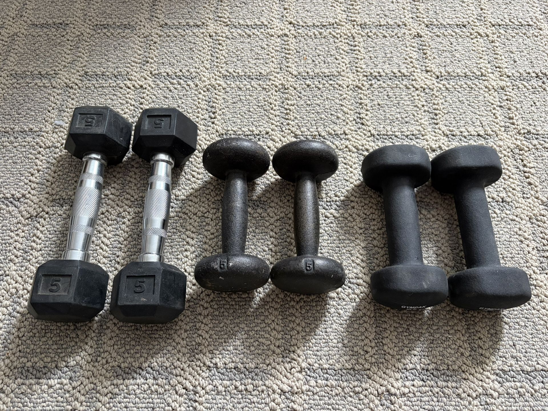 Dumbbells 5lb Pairs 