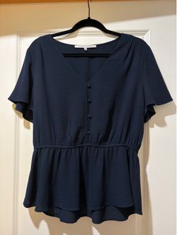 Navy blue work shirt
