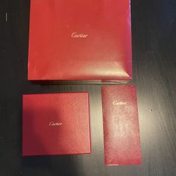 Cartier Box, Bag and Envelope
