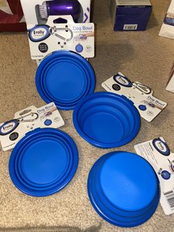 Collapsible on the go dog water dish