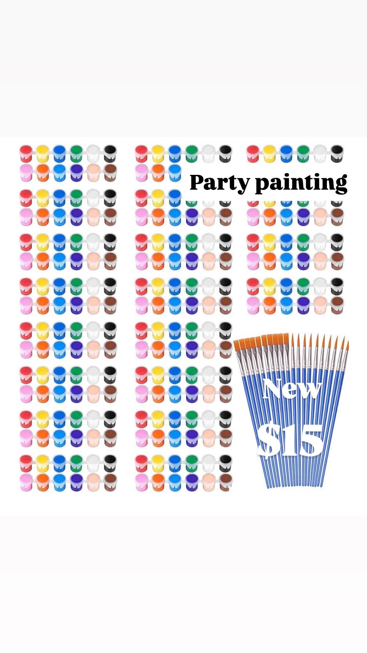 280 Pcs Washable Acrylic Paint for Kids Arts and Crafts, 20 Gouache Watercolor Paint Sets of 12 Colors for Party Classroom Painting Supplies, 20 Flat