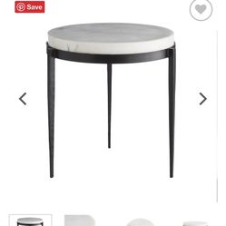 Modern Marble End Tables, Matching Pair