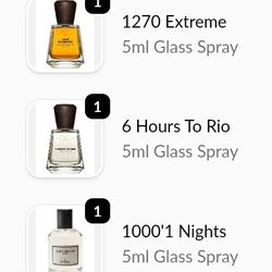 3 Cologne Samples 5ml 
