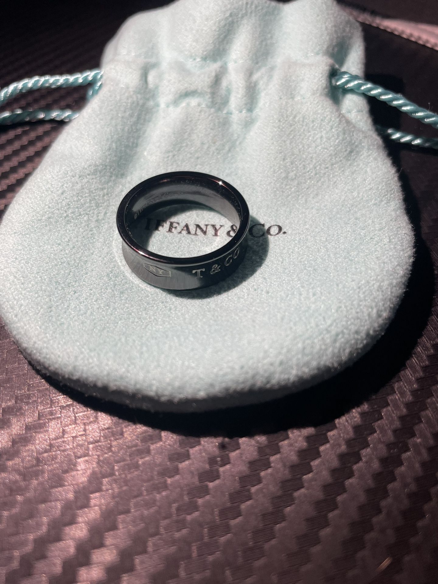 Tiffany & co. Titanium 1837 Ring Size 8