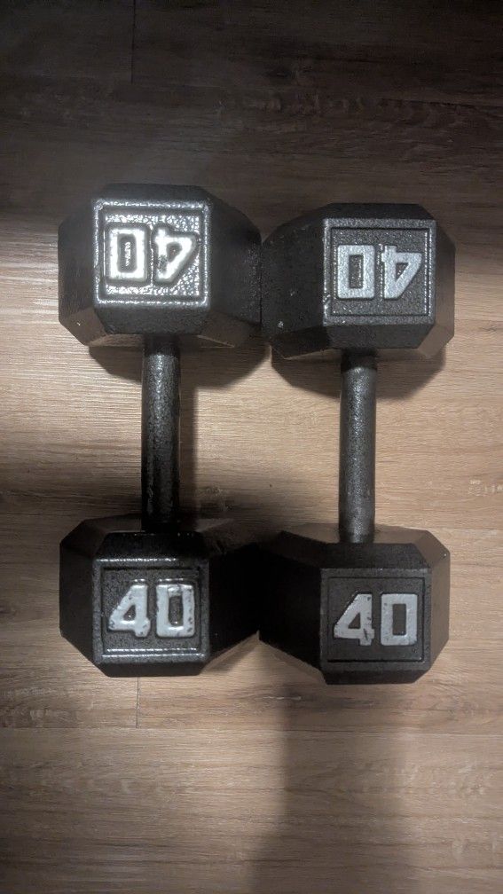 Pair Of 40lb Dumbbells