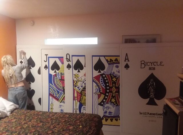 Royal Flush - Spades (or any suit) 6 feet tall 4 feet wide