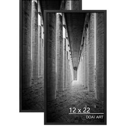 2 Pack DOAI ART 12x22 Black Picture Frames
