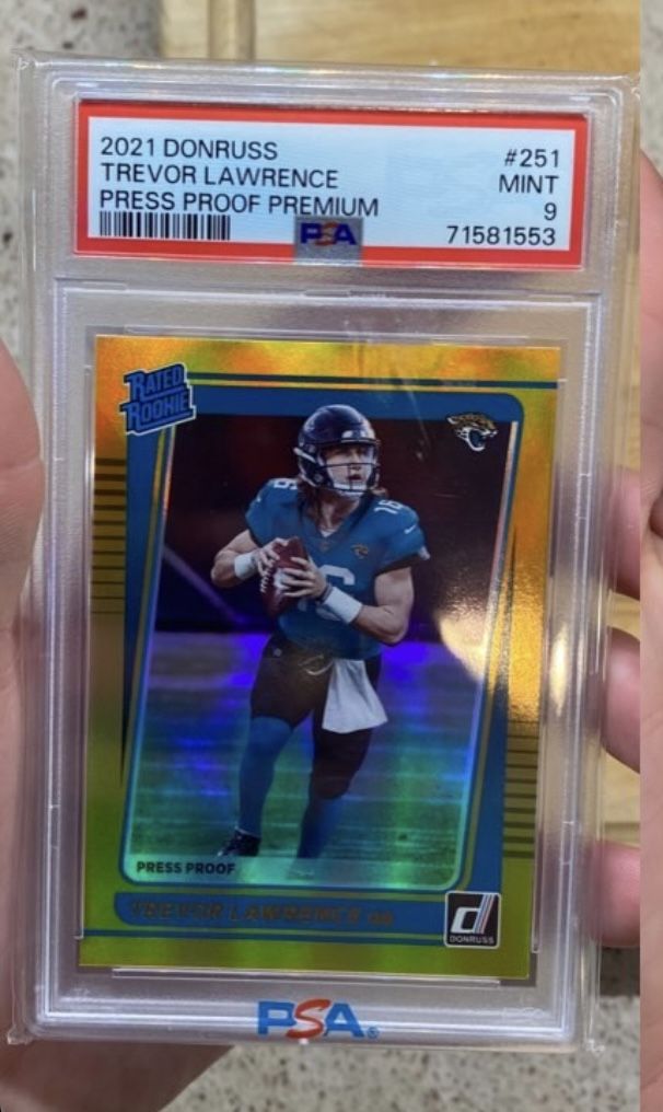 2021 Donruss Trevor Lawrence #251 Press Proof Premium PSA 9 RC Rookie Jaguars
