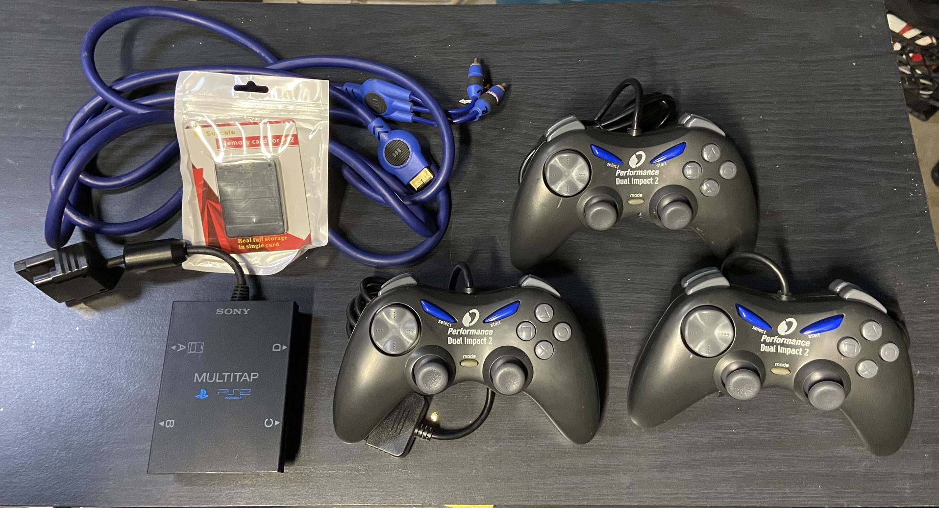 PS2 Controllers & Memory Card Bundle