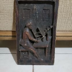 ANTIQUE HAND CARVED WOOD FOLK ART 