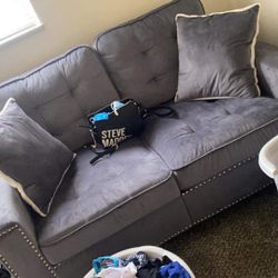 Grey 2 Piece Couch Set