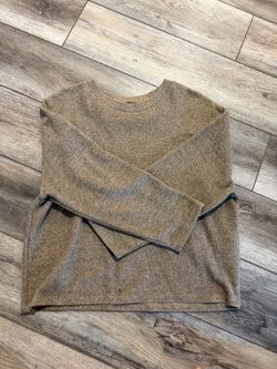 Zara Brown Knit Crewneck Sweater(L)
