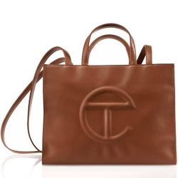Telfar Medium Tan Vegan Leather Bag