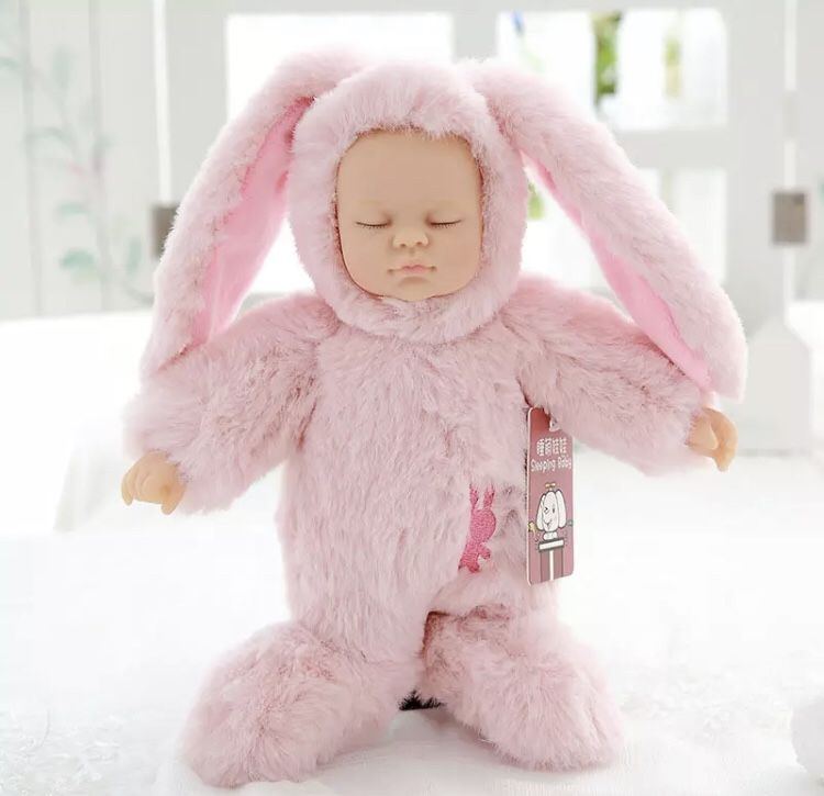 girl pink BUNNY Rabbit BABY infant DOLL GIFT 🎁