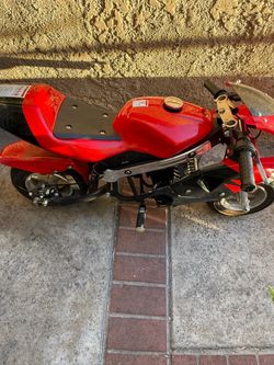 Red Mini Pocket Bike Gas Motorcycle