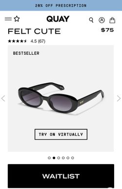 Quay “FELT CUTE” Sunglasses
