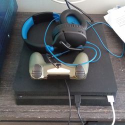 PS4 slim has everything including headset.
