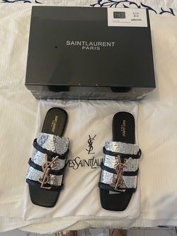 Designer clutch and matching sandalsYSL size 8.5-9