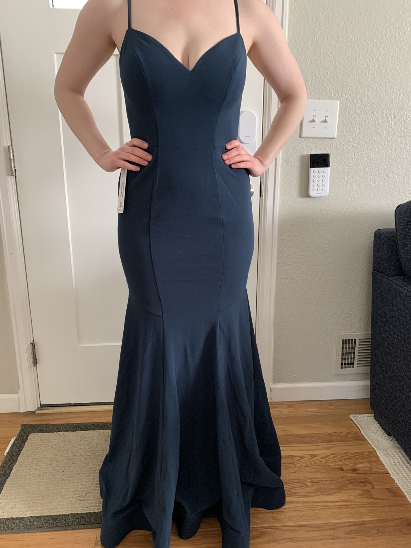Navy Azazie Dress - Prom, Bridesmaid, Evening Dress 
