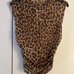 Abercrombie & Fitch Leopard Print Blouse Size Medium 