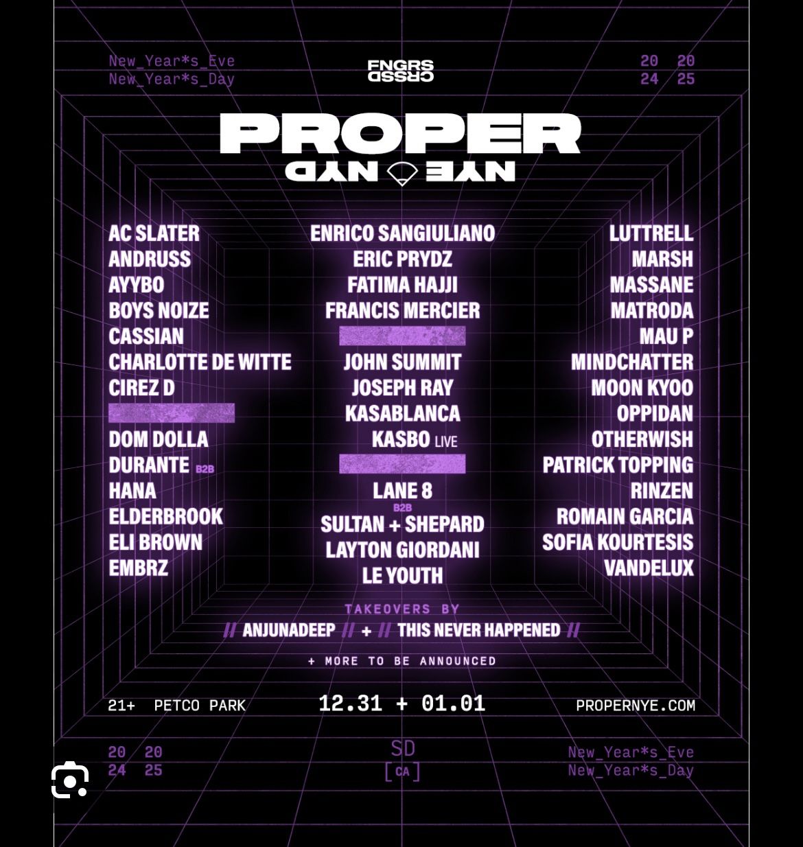 2 Day Proper NYE Ticket