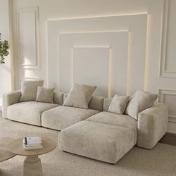 Couch Sofá Minimalist Beige 