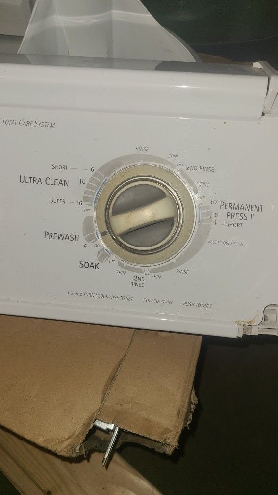 Kenmore Whrilpool Top Washer Front Panel Cycle Timer Selector Part # 3955 734 And Agitator Unit W Top Softener Dispensor