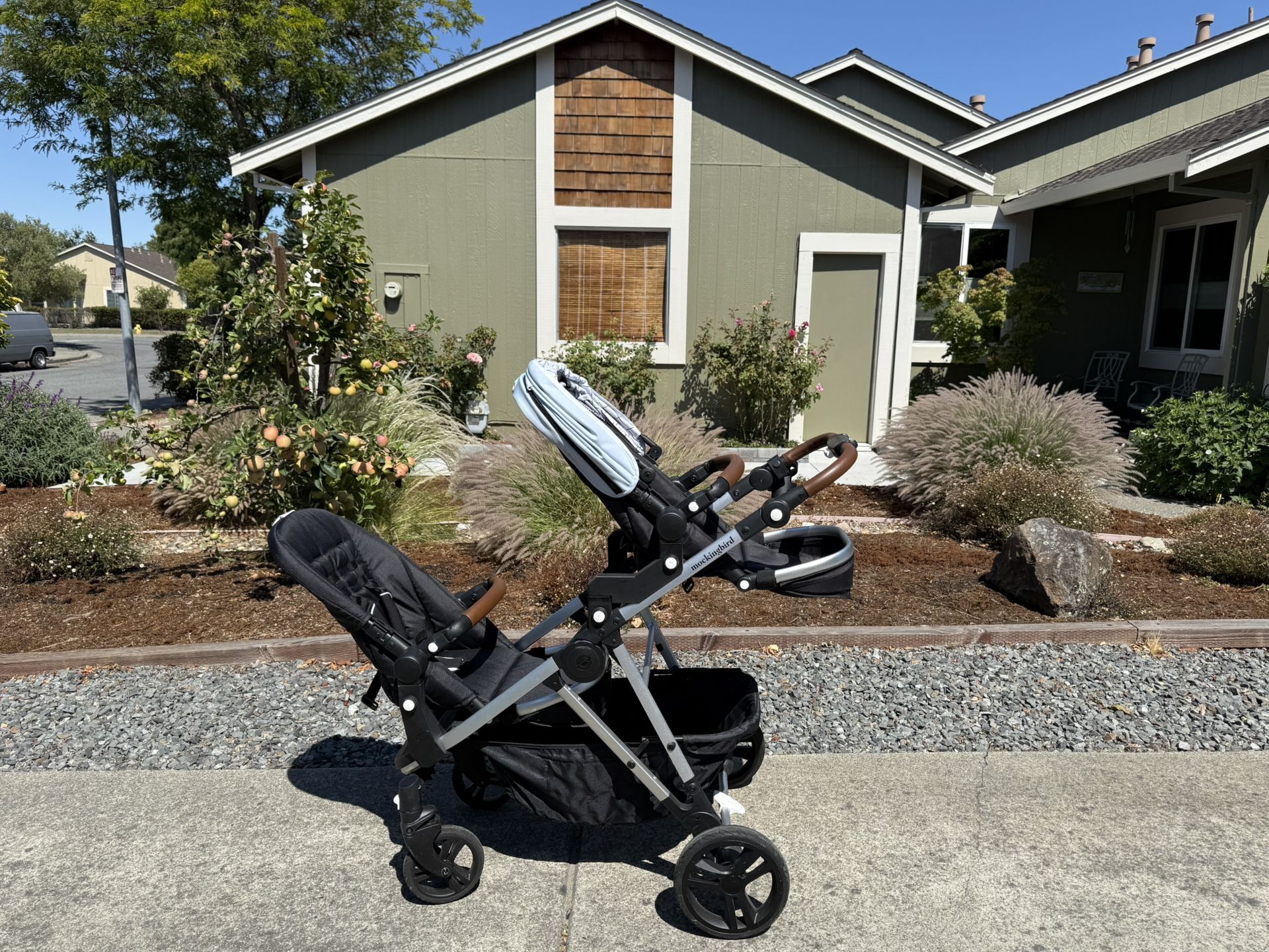 Mockingbird Single-to-Double (Original) With Infant Car Seat Adaptor, Second Seat, And Cup Holder