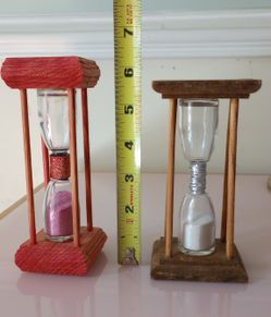 Two Wooden Sand Clocks⌛