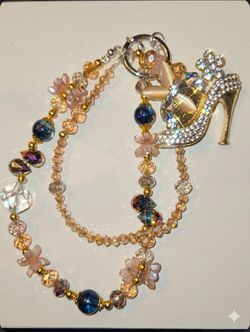 Beaded Lanyard with High Heel Charm