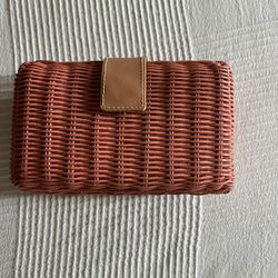 Wicker Clutch Purse- Mark And Spencer