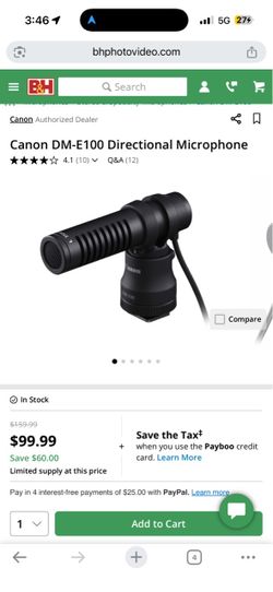 Canon DM-E100 Stereo Microphone