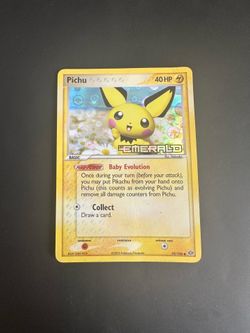 Pichu #59 Pokemon emerald stamped card