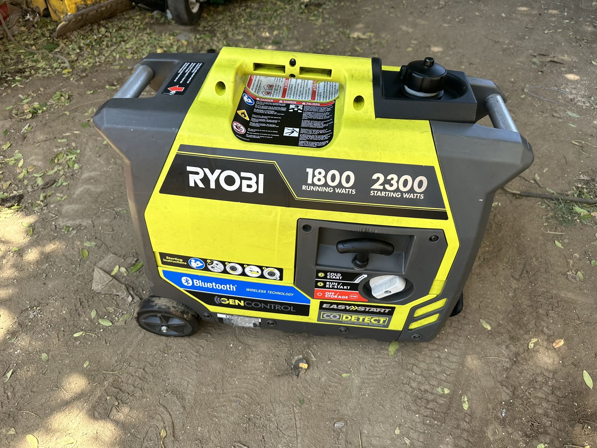 RYOBI 2,300-Watt Recoil Start Bluetooth Super Quiet Gasoline Powered Digital Inverter Generator with CO Shutdown Sensor