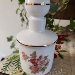 Gerold Porzellan Tettau Bavaria Germany Perfume Bottle Wild Antique Rose

