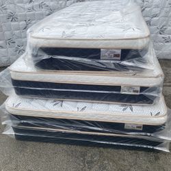 ✨Mattress pillow top✨ 💎All sizes 💎12” inches tall 🔵Queen $199 🟣Full $180 🟠Twin $150 🟡King$330 🔴Cal king $330 🔘 Delivery available🚛