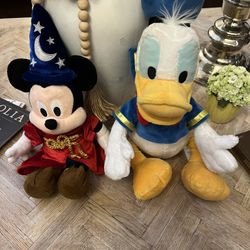 Mickey wizard and Donald Duck plushy $20 For Both